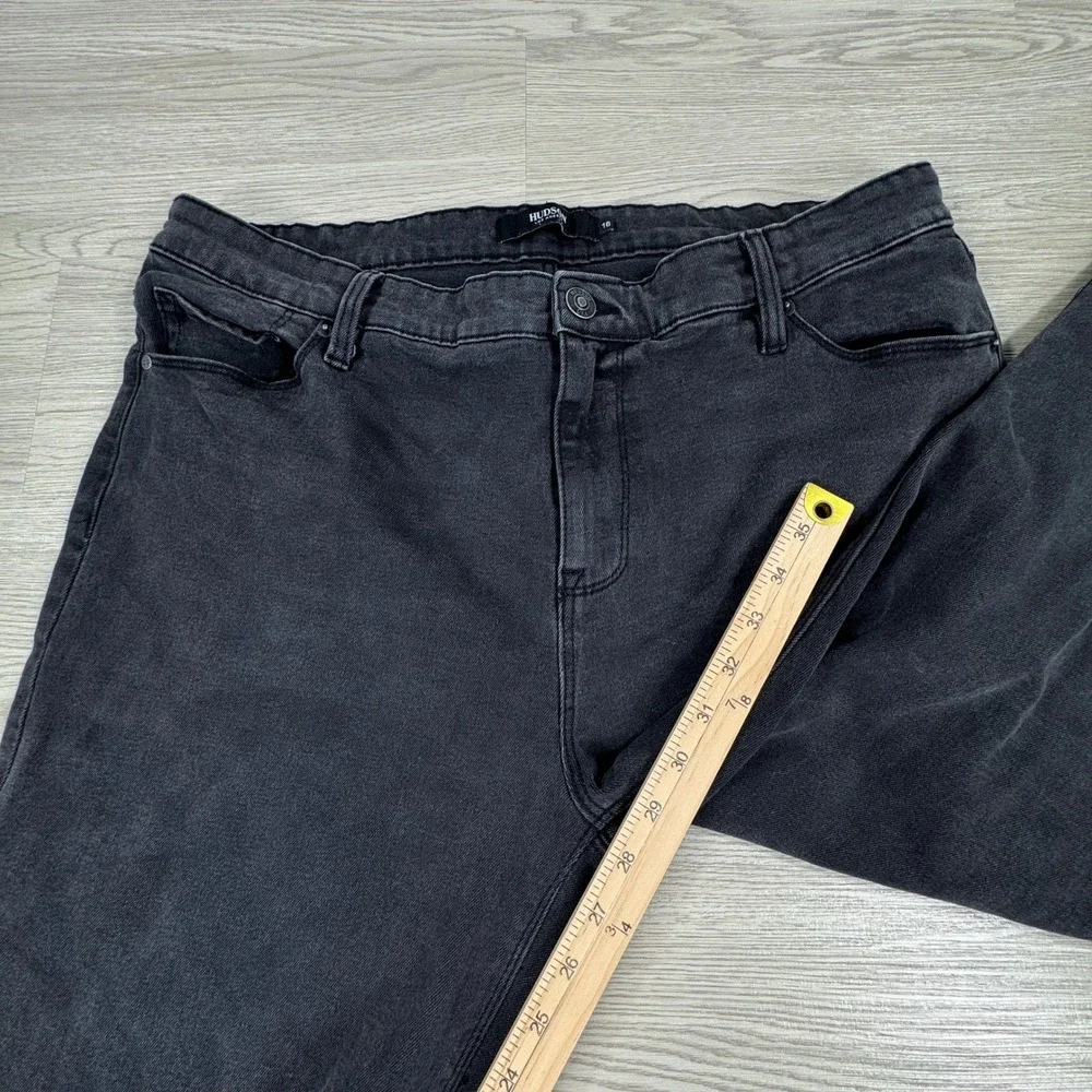 Hudson Women's Jeans Washed Black Size 16 Five Pocket Stretch Denim Pants